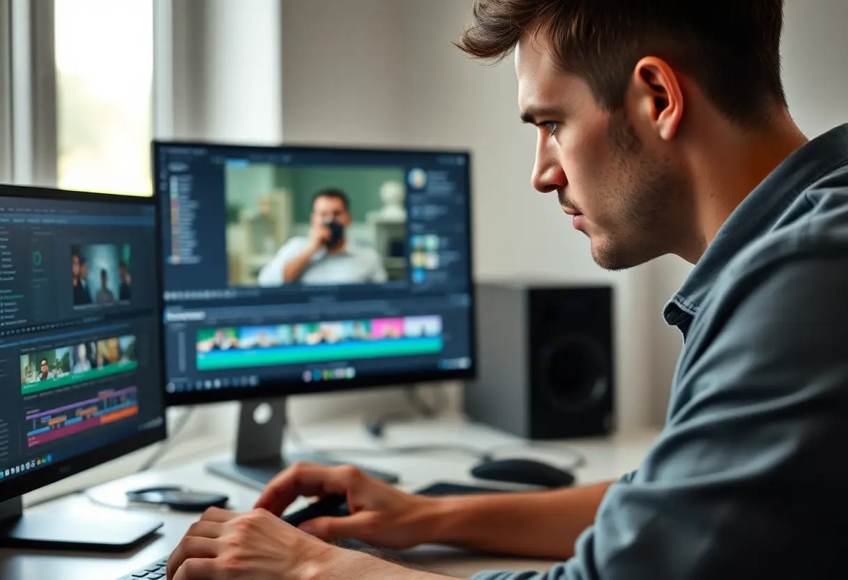 Video Editor Editing a Video Video Editor Editing a Video